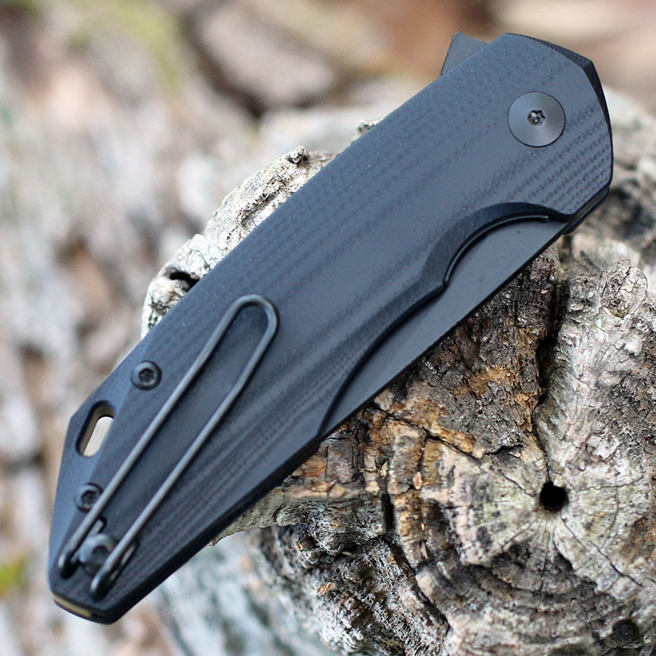 GiantMouse ACE Corta Folder - Black G10 (3" M390 Blackout)