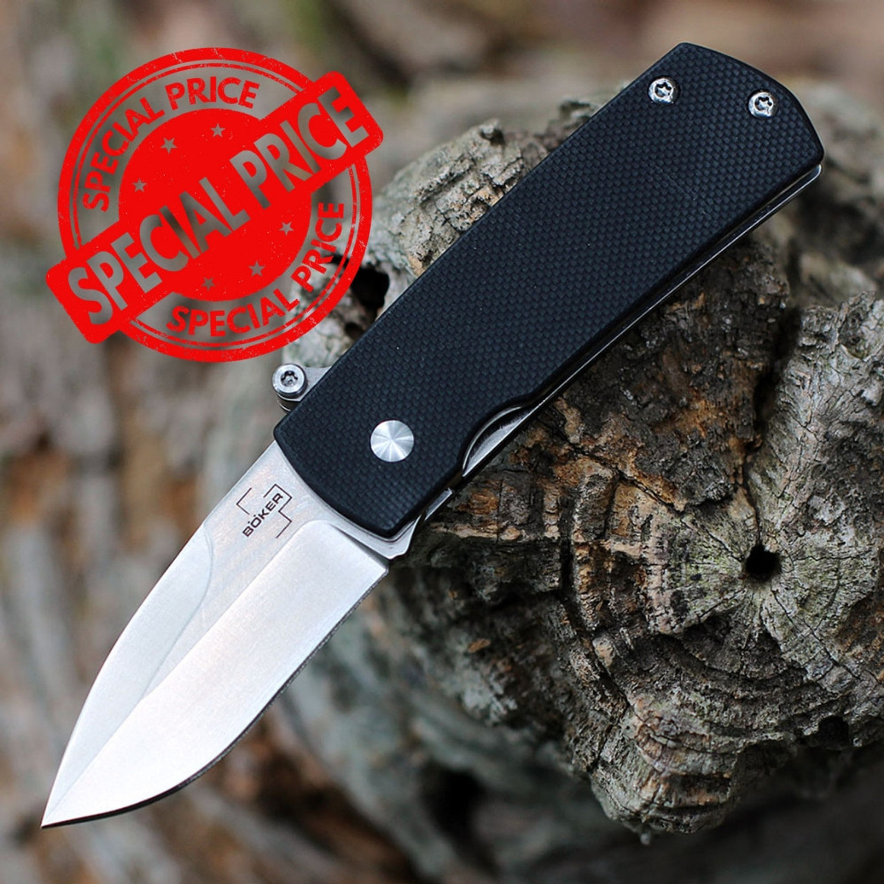Boker Plus Shamsher Automatic - Blk G10 (1.9" D2 Satin) 01BO361