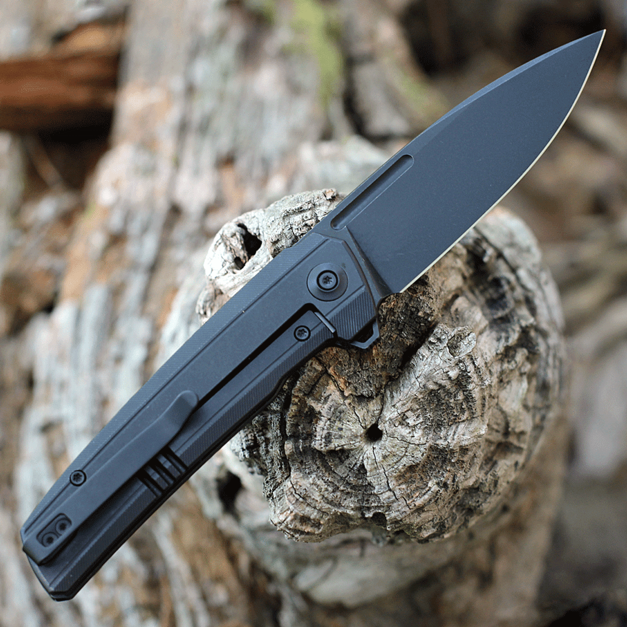 WE Knife Speedster Flipper - Blk Ti (3..5" CPM 20CV Blk SW) WE21021B-2