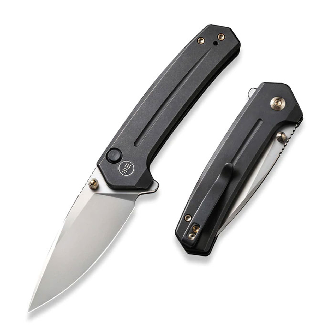 WE KNIFE Culex Thumb Stud / Flipper Knife Black Titanium Handle (2.97" CPM 20CV Blade) - WE21026B-3