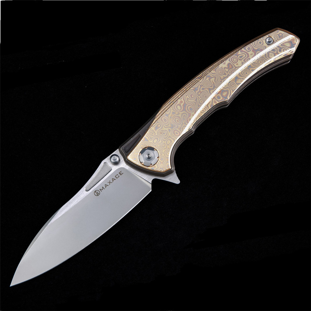 Maxace Corvus III Liner Lock - Mokume (4.3" M390 Satin) MC303