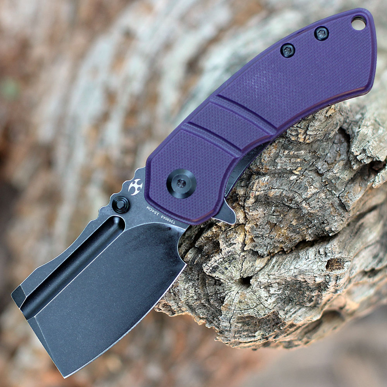 Kansept Korvid M Flipper - Purple G10 (2.45" Blk 154CM) T2030A3