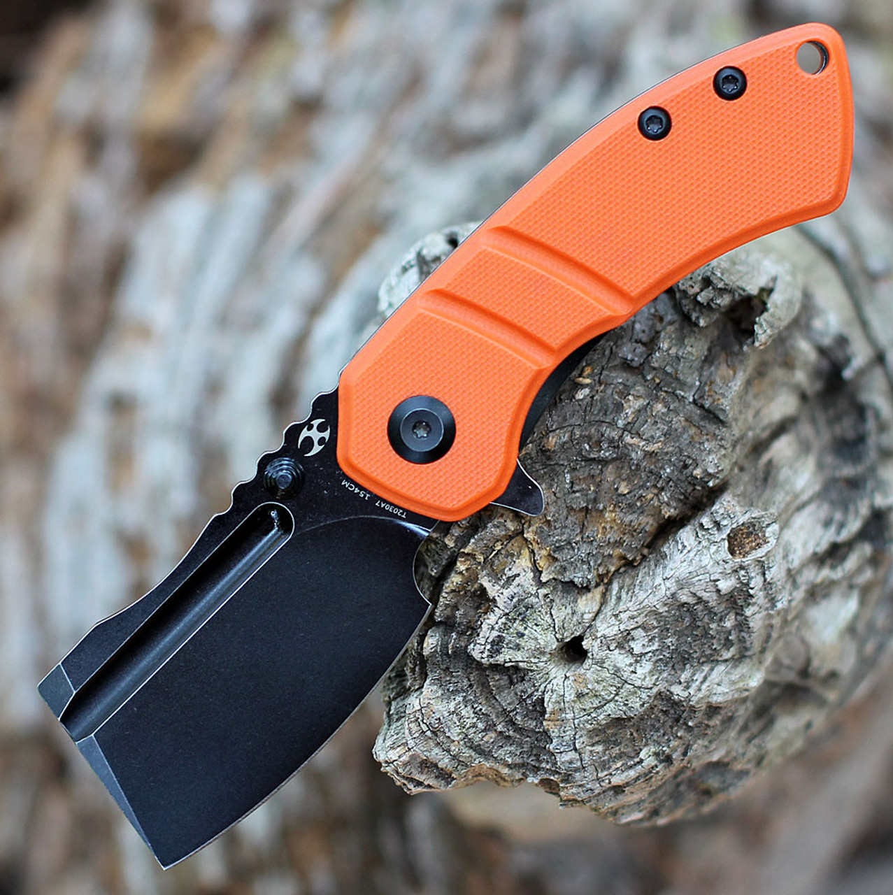 Kansept Korvid M Flipper - Orange G10 (2.45" Blk 154CM) T2030A7