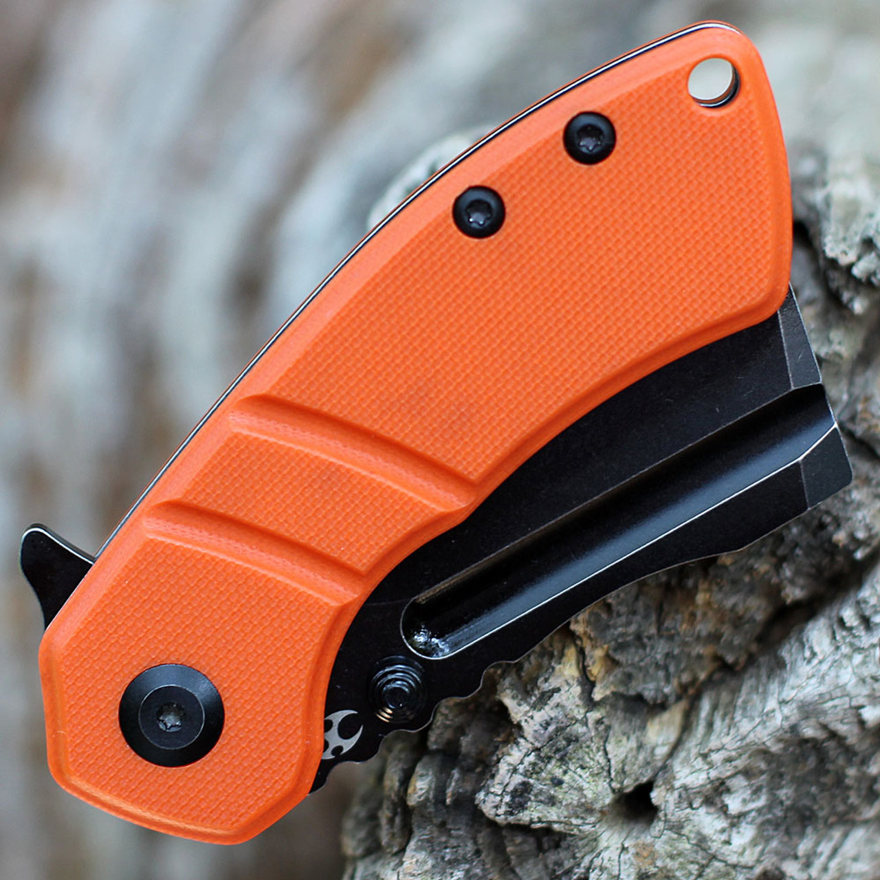 Kansept Korvid M Flipper - Orange G10 (2.45" Blk 154CM) T2030A7