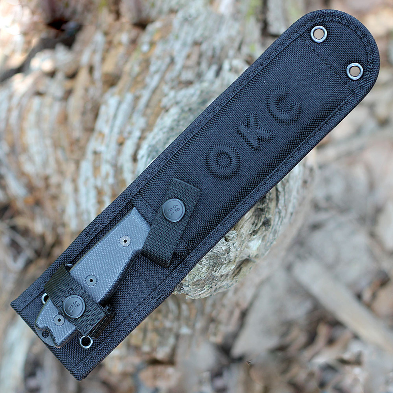 Ontario Rat-3 Gobar - Blk Micarta (3.5" Blk Carbon Steel) 8660