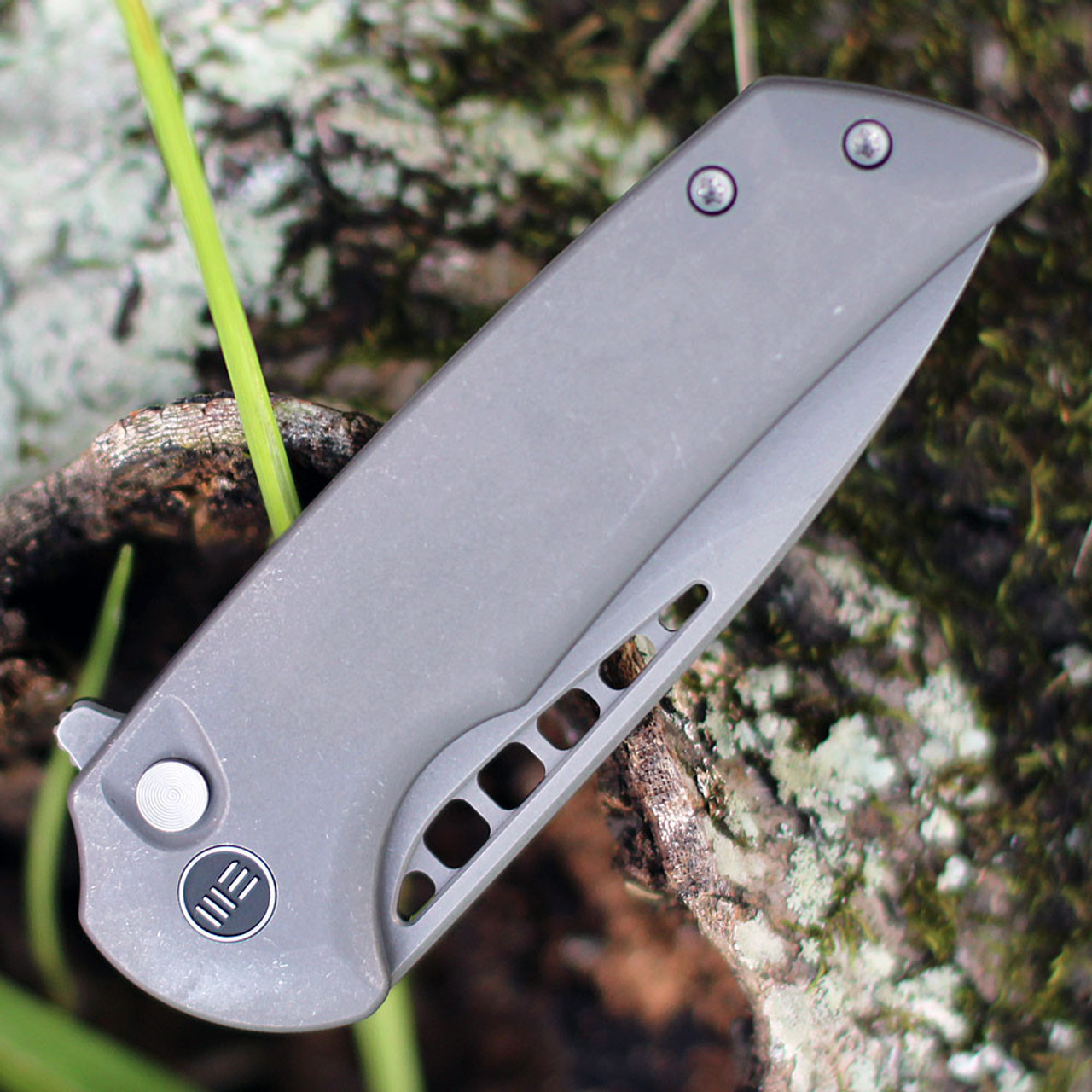 WE Mini Malice Button Lock -Gry Ti (2.98" Gry SW CPM 20CV)  WE054BL-2