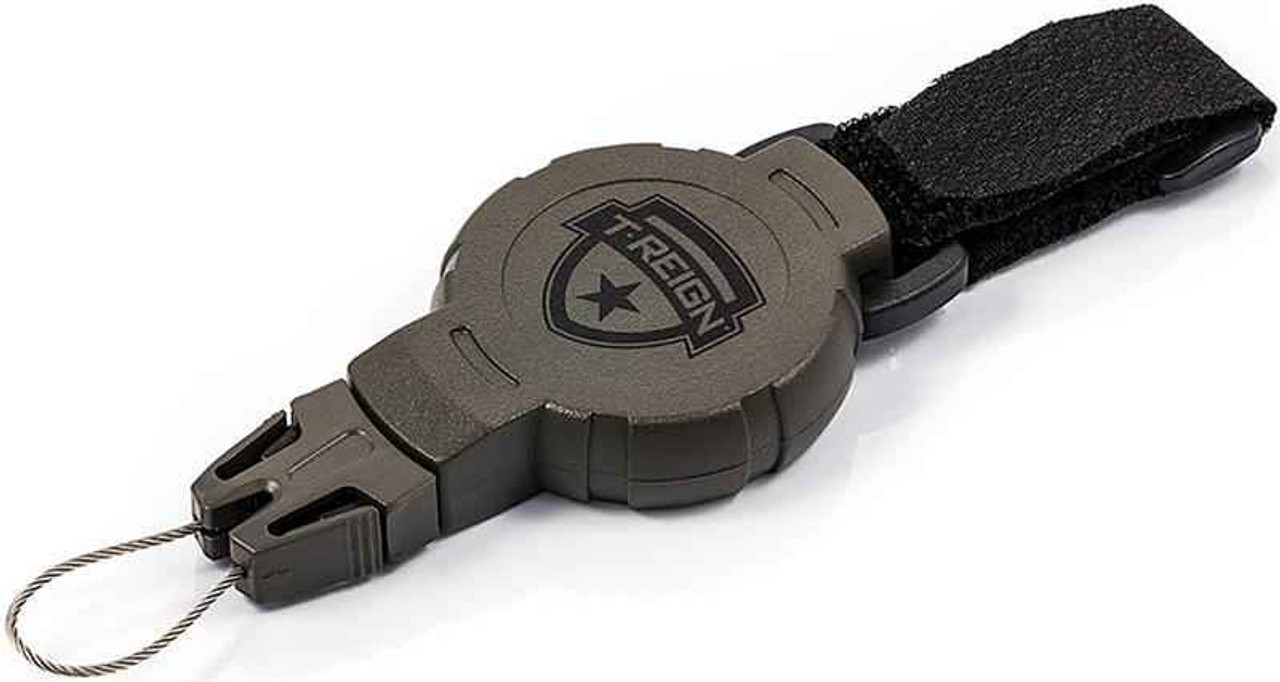 T-Reign Heavy Duty Medium Retractable Gear Tether with Hook and Loop