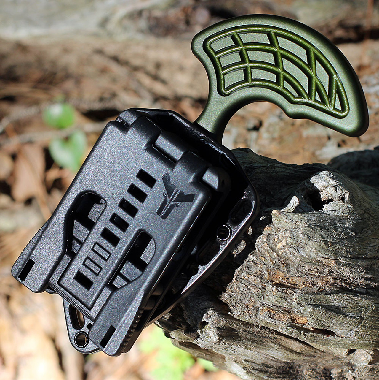 Heretic Sleight Push Dagger - Green Alum. (2.8" CPM-20CV SW) H050-2C-GRN