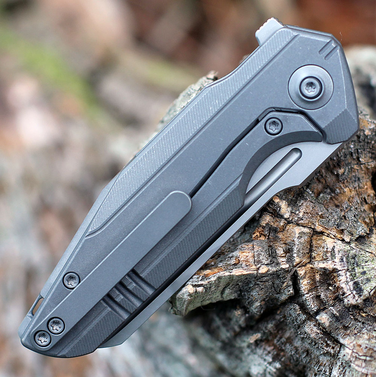 WE StarHawk Flipper - Gray Ti. (2.81 CPM-20CV Silver BB) WE21017-1