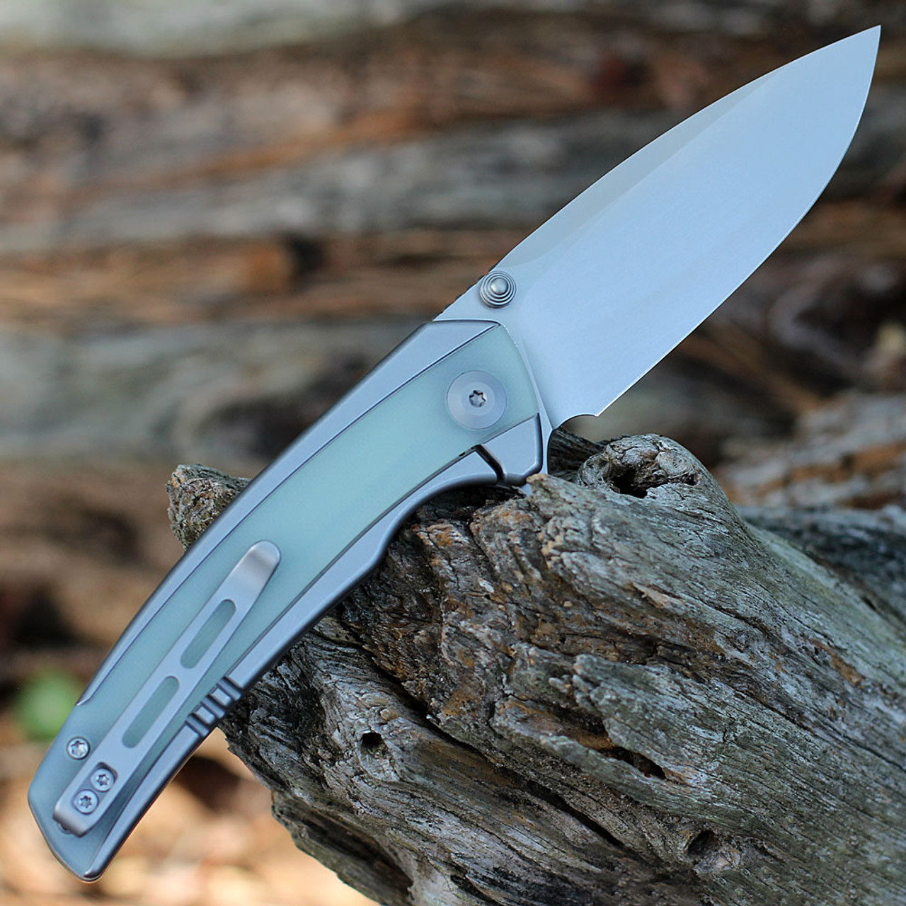 CIVIVI Teraxe Flipper - Plain Steel / Natural G10 (3.48" Nitro-V BB) C20036-2