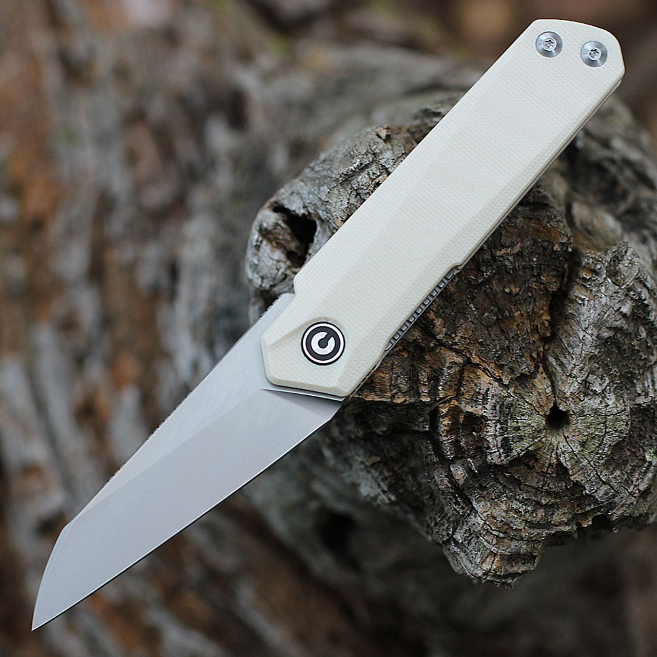 CIVIVI Ki-V Plus Front Flipper - Ivory G10 (2.52" Nitro-V Satin BB) C20005B-2