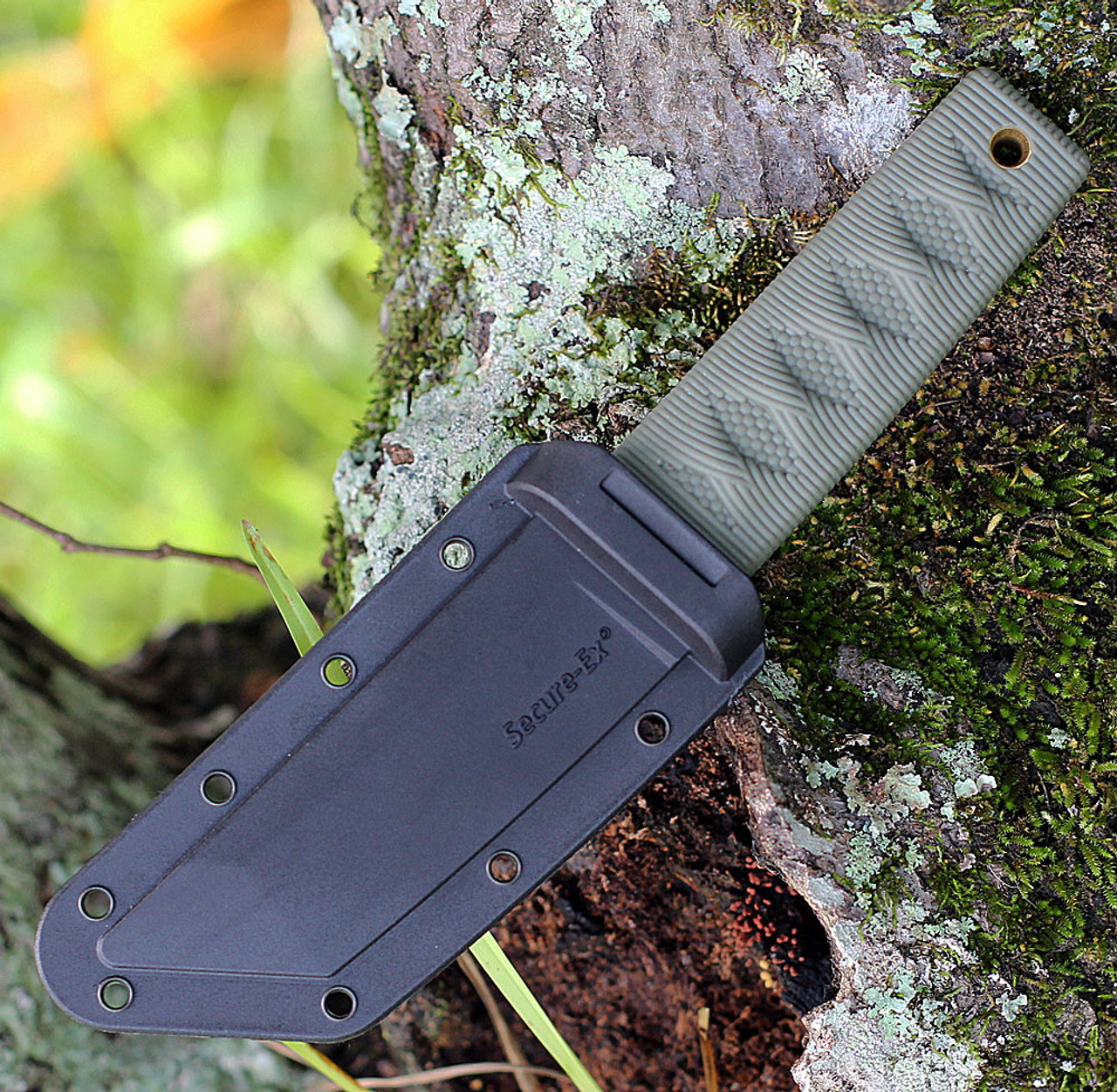 Cold Steel Mini Japanese Tanto Point (CS17DAODBK) 3.25" Black 8Cr13MoV Stainless Steel Tanto Blade, Olive Drab Kray-Ex Handle