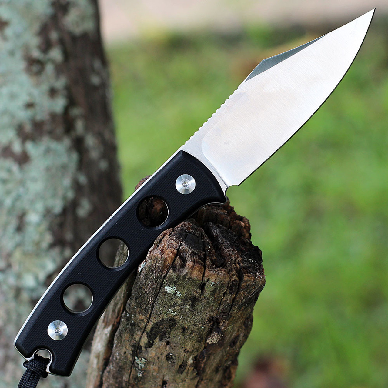Sencut Waxahachie (SA11A) 3.7" Satin 9Cr18MoV Clip Point Plain Blade, Black G-10 Skeletonized Handle