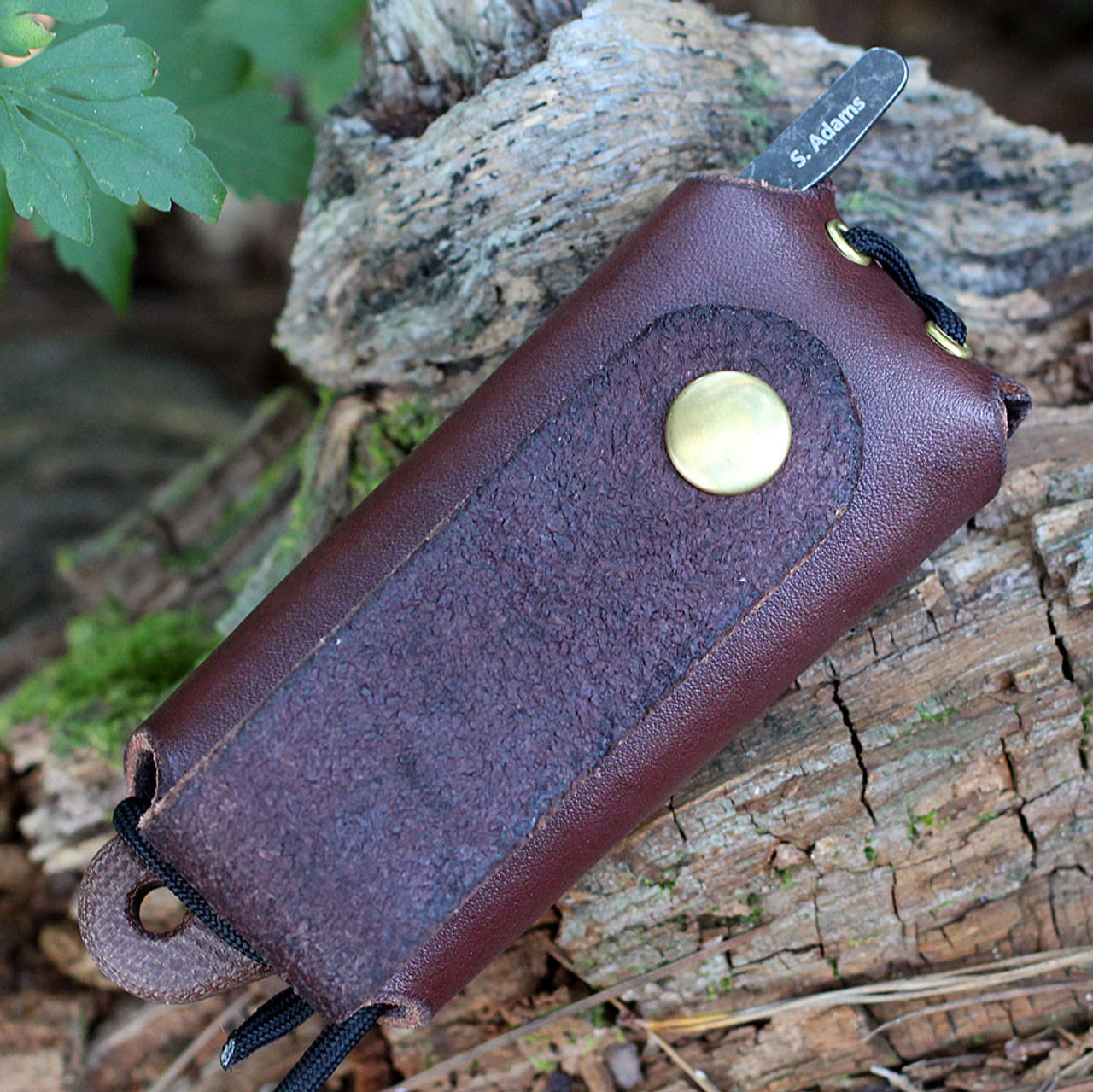 ESEE-Pinhoti Folding Knife (ESEE-PINHOTI)- 3.25" Black Oxide 1095 Drop Point Blade, Brown Sculpted Micarta Handle