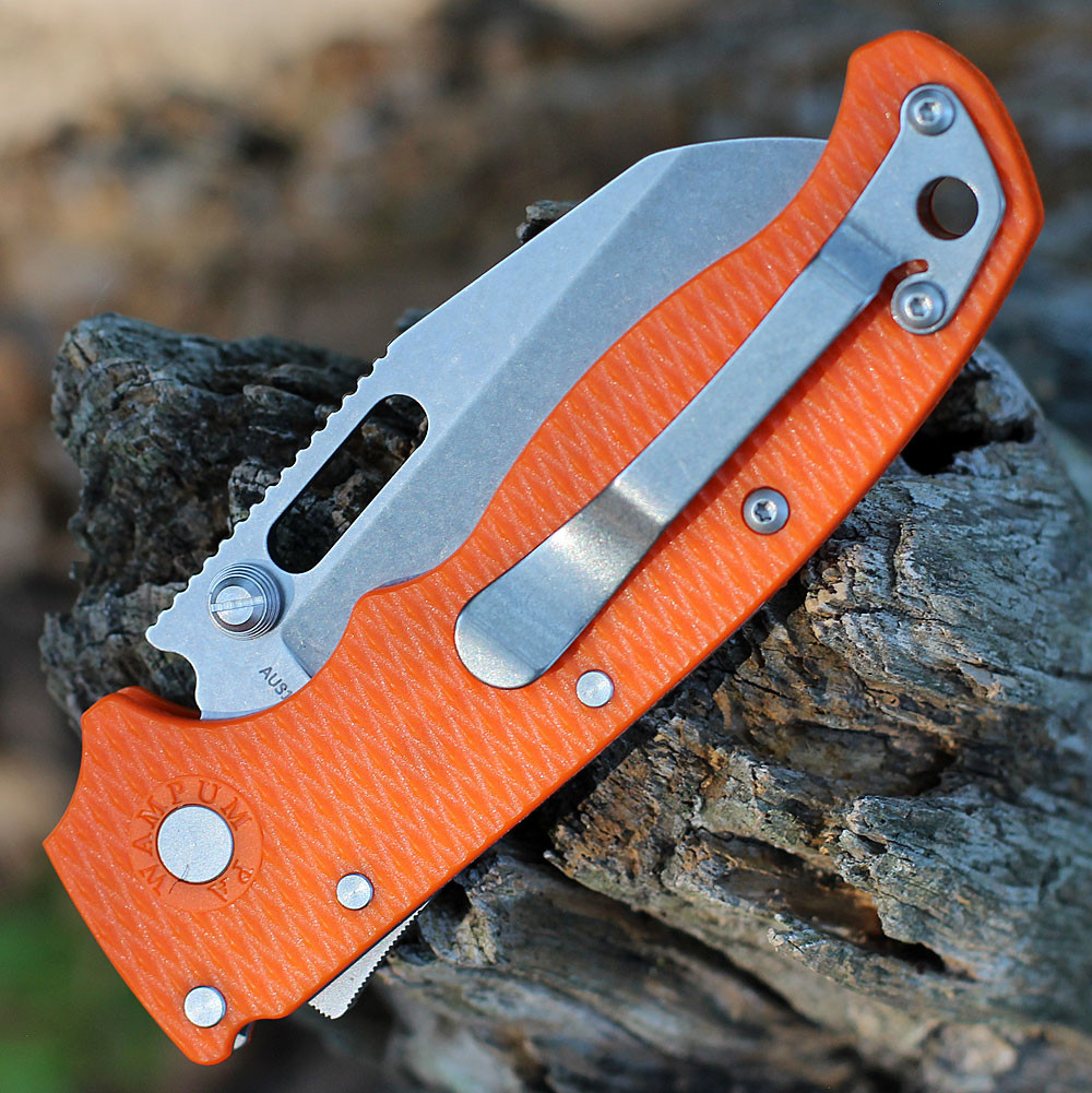 Demko AD20.5 Shark Lock | Orange Shark Foot | Knifeworks
