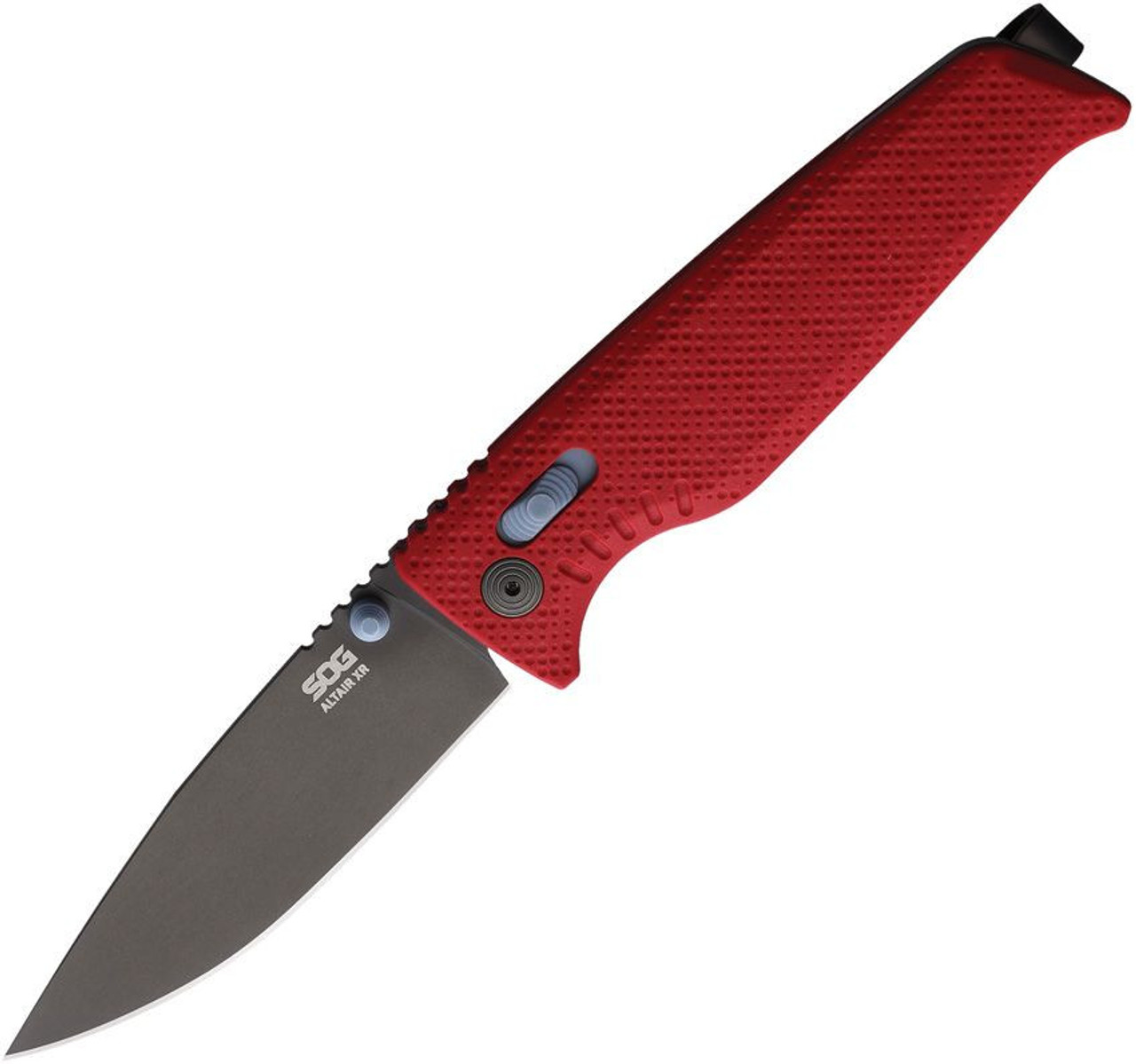 SOG Altair Xr (SOG12790257) 3.2" 154CM Black Drop Point Plain Blade, Canyon Red GRn Handle