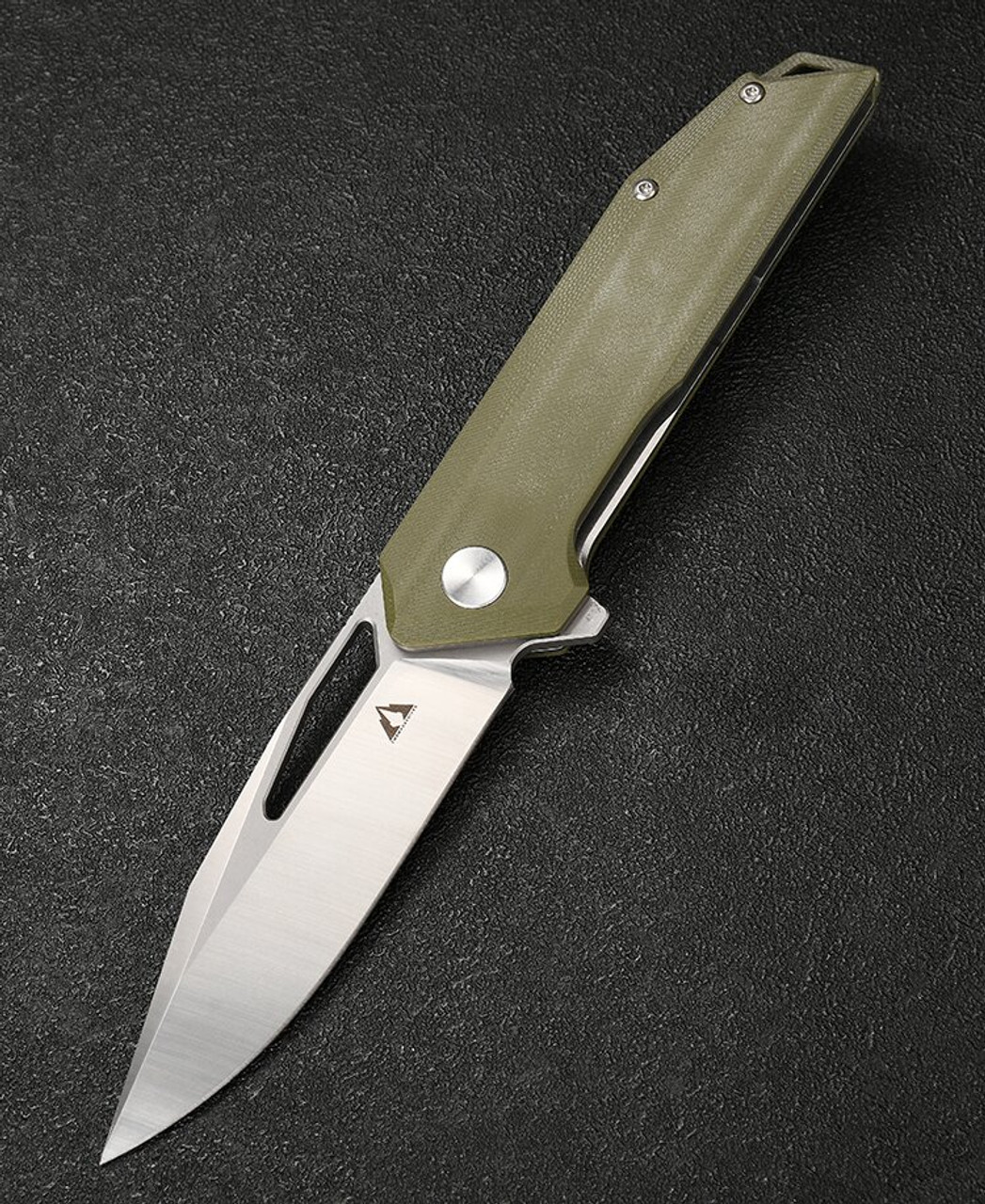 CMB Lurker Folding Knife (CMB10G) 3.38 in Satin D2, Green G-10 Handle