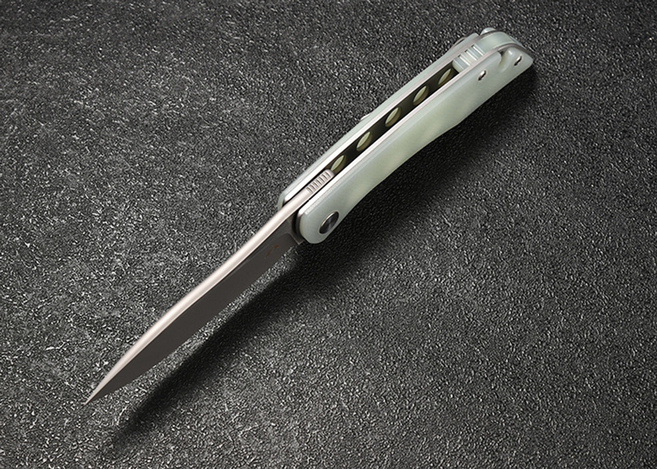 CMB Blaze Folding Knife (CMP06J) 3.22 in Sandblast+Satin D2, Jade G-10 Handle