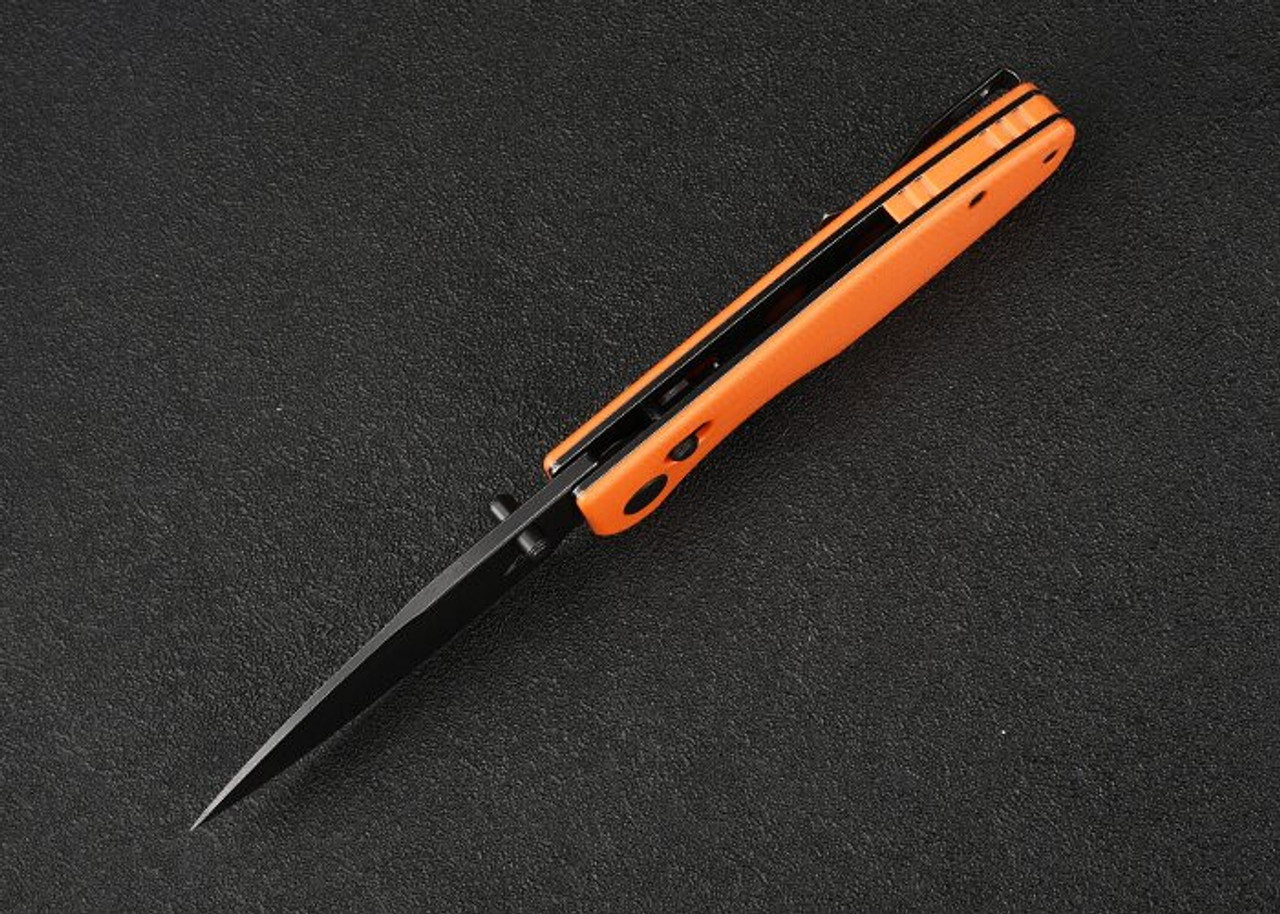 CMB Predator Folding Knife (CMP08GB) 3.42 in Blackwash D2, Orange G-10 Handle