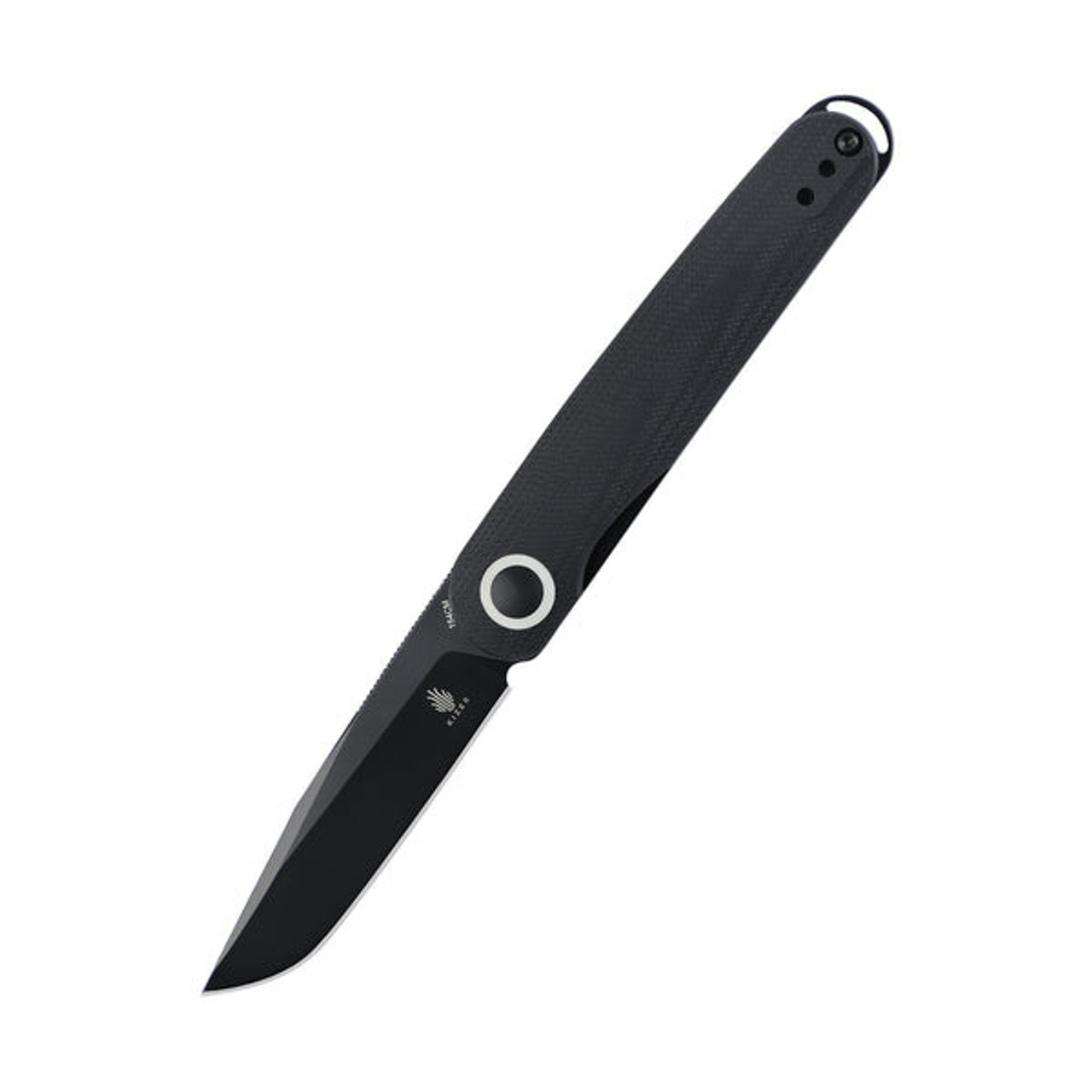 Kizer Squidward (V3604C2) 2.75" 154CM Black Drop Point Plain Blade, Black G-10 Handle