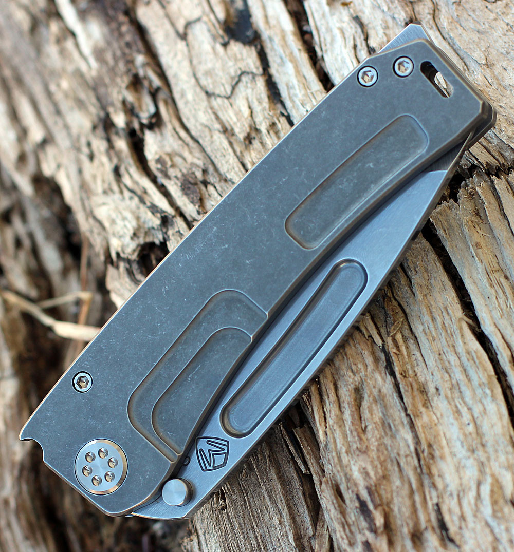 Medford Knife & Tool Marauder-H Frame Lock (MD045STT36A1)- 4.25" S35VN Tumbled Tanto Point Blade, Bronze Anodized Titanium Handle