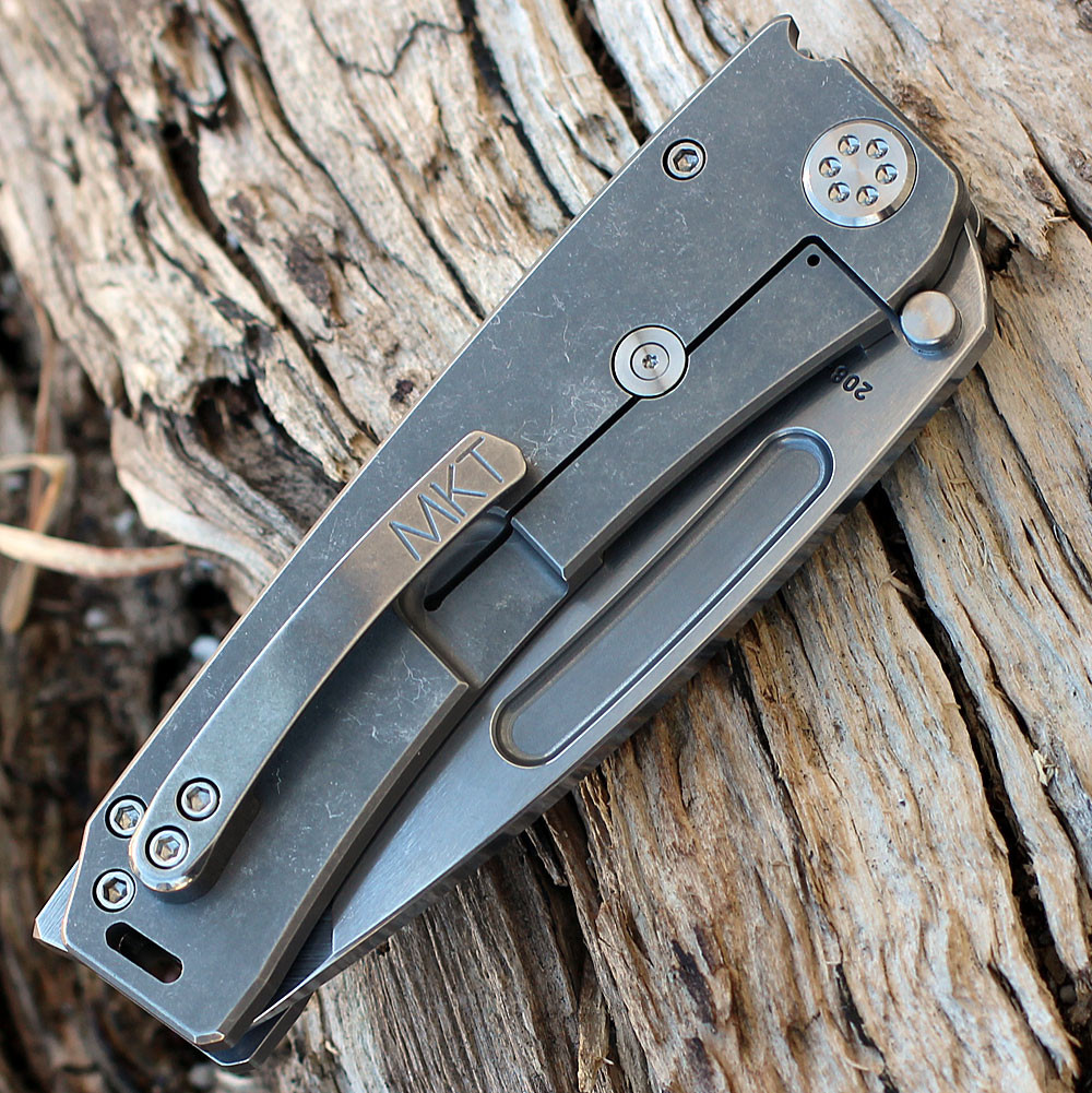 Medford Knife & Tool Marauder-H Frame Lock (MD045STT36A1)- 4.25" S35VN Tumbled Tanto Point Blade, Bronze Anodized Titanium Handle