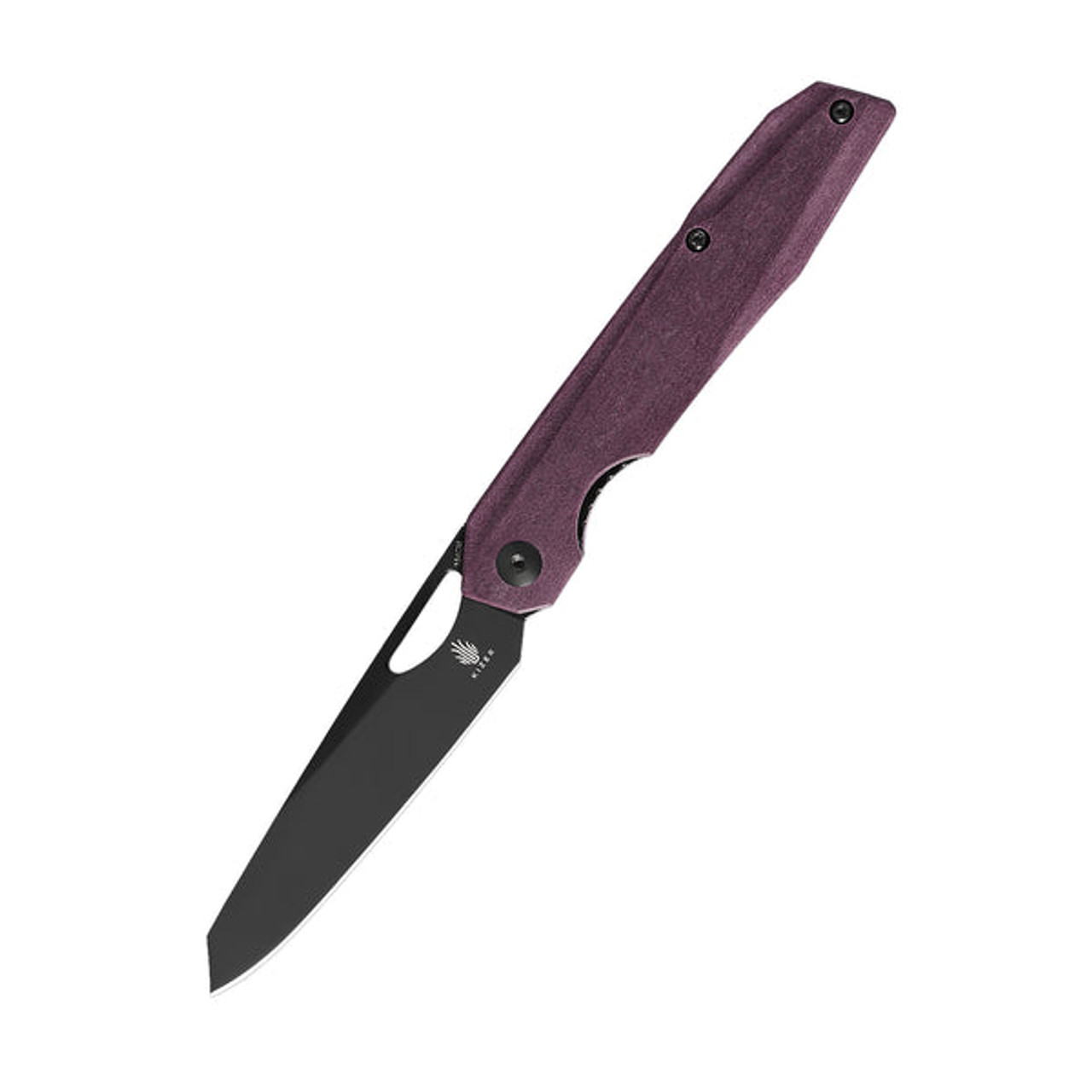 Kizer Genie Folding Knife (V4545C2) 3.40 in Black 154CM, Red RichLite Handle