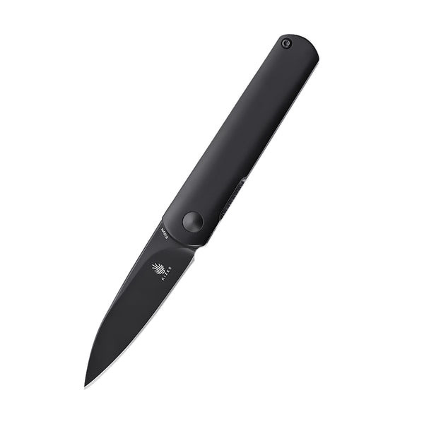 Kiki_Fei Kizer Trestle Folding Knife Silver/Black Titanium/Carbon