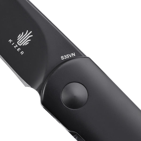Kizer Feist S35VN Black Titanium Front Flipper KI3499A5