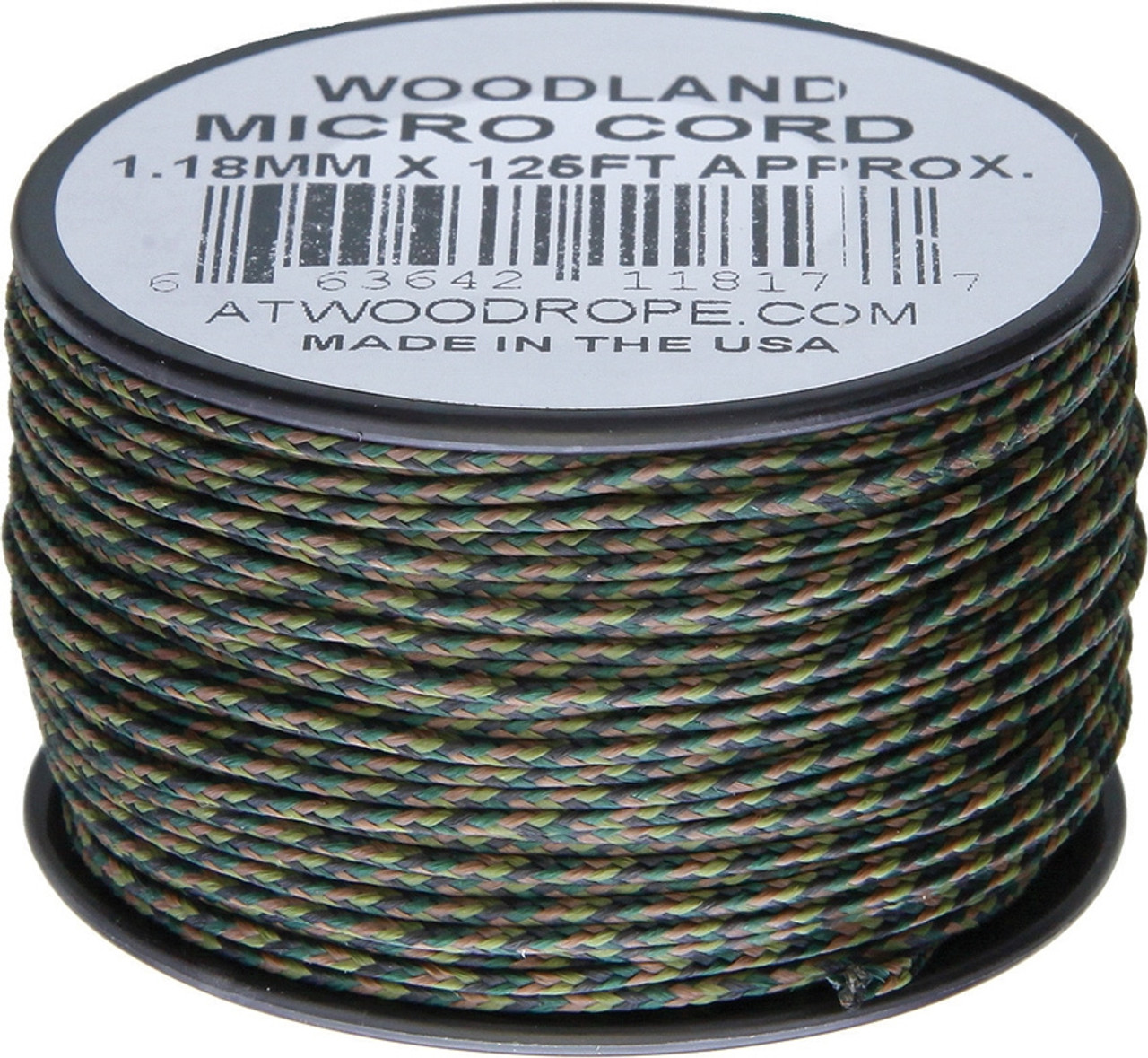 Atwood Rope MFG .90mm Micro Cord 125ft - Woodland (RG1257)