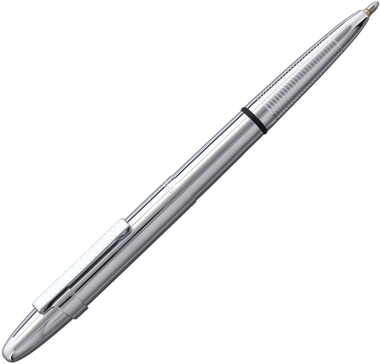 Fisher Space Pens Bullet (FP841343) 3.75"Chrome Barrell, Chrome Cap, Chrome Clip PR4 Black Ink, Medium Point