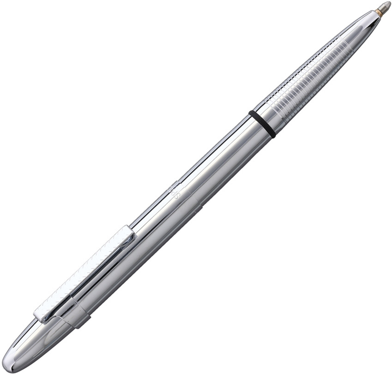 Chrome bullet Fisher Space Pen with shuttle