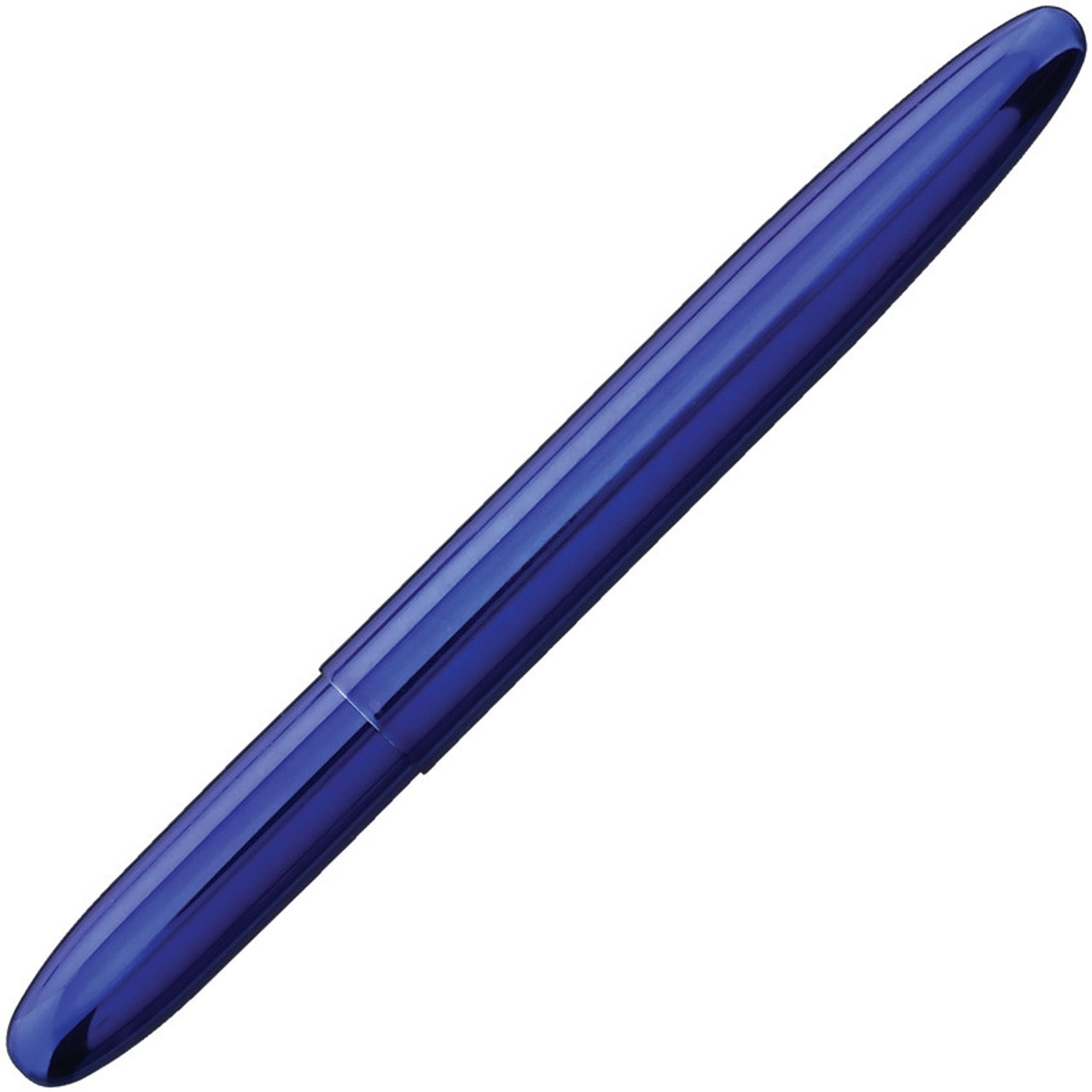 Fisher Space Pens Bullet (FP842609) 3.75" Blue and Chrome Barrell, Blue Cap, PR4 Black Ink, Medium Point