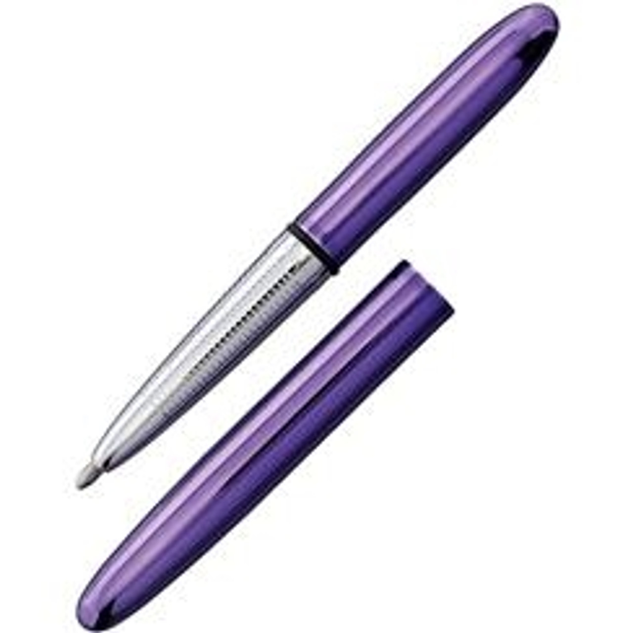 Fisher Space Pens Bullet (FP842685) 3.75" Purcple and Chrome Barrell, Purple Cap, PR4 Black Ink, Medium Point