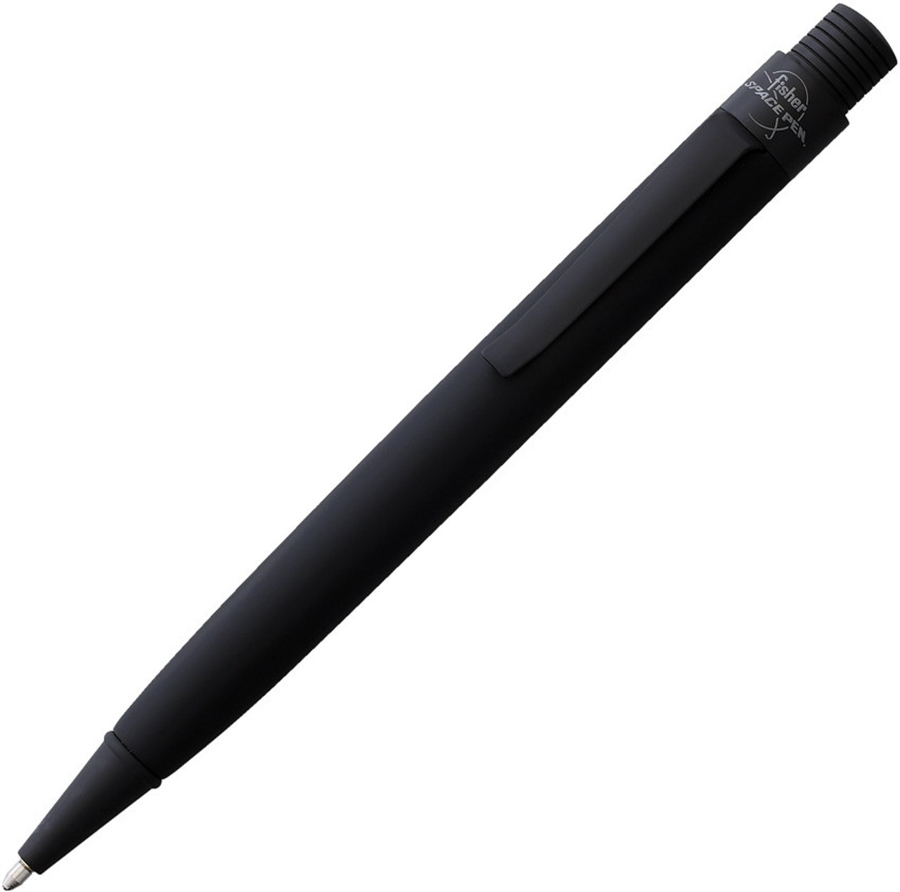 Fisher Space Pens Zero Gravity Space Pen (FP642476) PR4 Black Ink, Matte Black Rubberized Coated Brass Barrell, Matte Black Clip