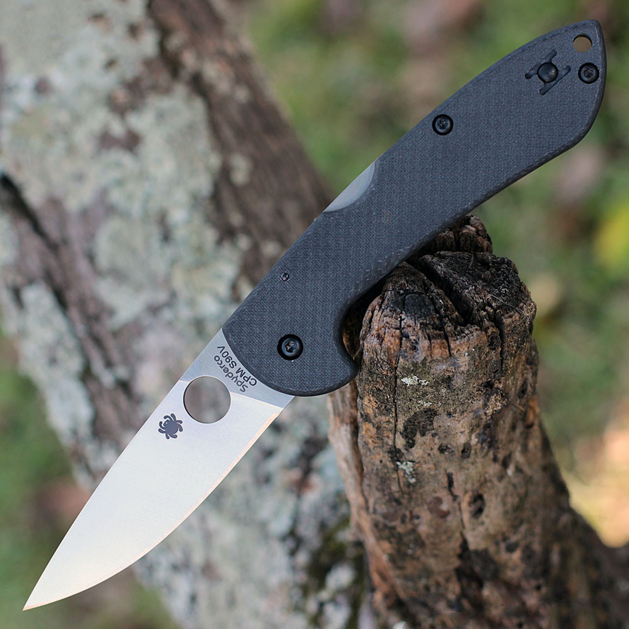 Spyderco Siren "SPRINT RUN" C24CFP 3.6" CPM S90V Satin Plain Blade, Carbon Fiber Scales Handles