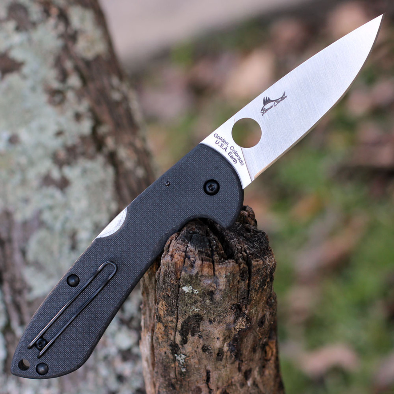Spyderco Siren "SPRINT RUN" C24CFP 3.6" CPM S90V Satin Plain Blade, Carbon Fiber Scales Handles