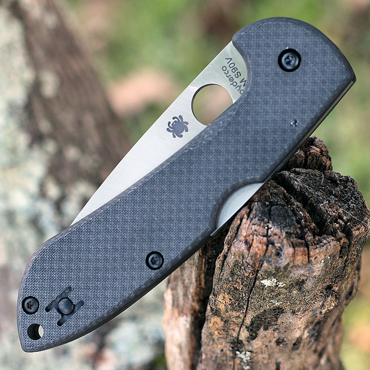 Spyderco Siren "SPRINT RUN" C24CFP 3.6" CPM S90V Satin Plain Blade, Carbon Fiber Scales Handles