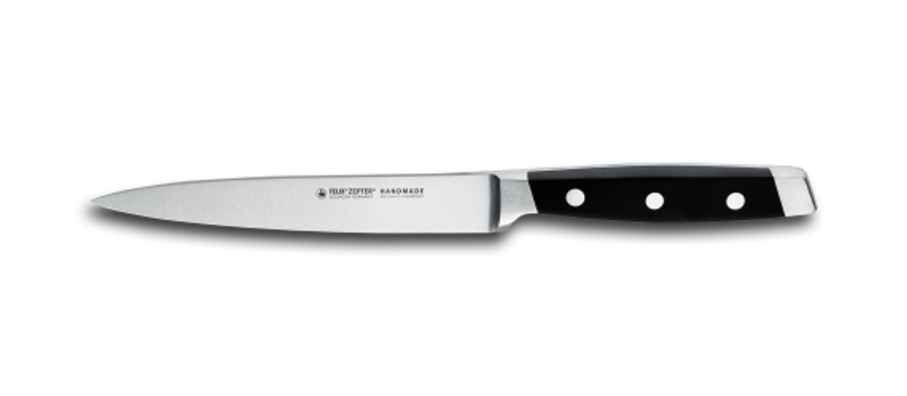 Felix First Class Universal Knife (FEL811015) 6 in Satin X50CrMoV15 Blade, Black Plastic Handle