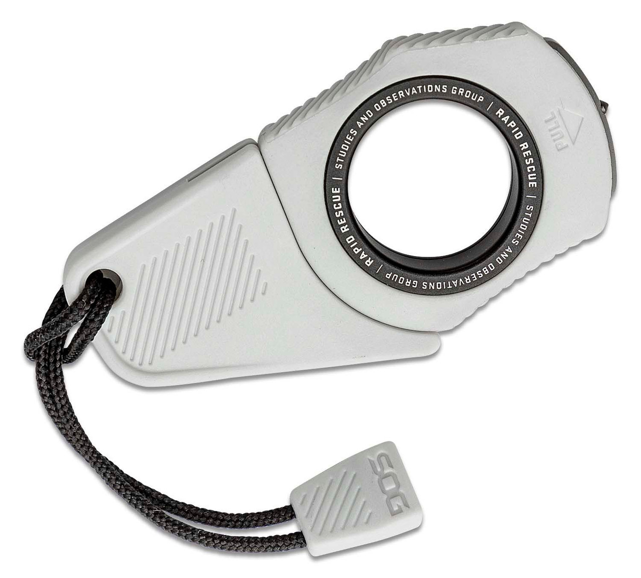 SOG Rapid Rescue Tool (SOG26300243) 2.8 in Stainless Steel Seatbelt Cutter with Sheath