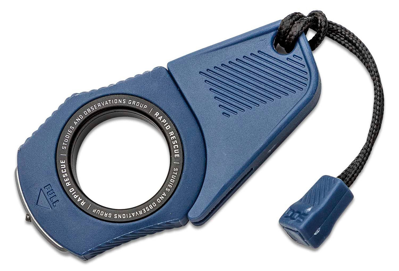 SOG Rapid Rescue Tool (SOG26300343) 2.8 in Stainless Steel Seatbelt Cutter with Sheath