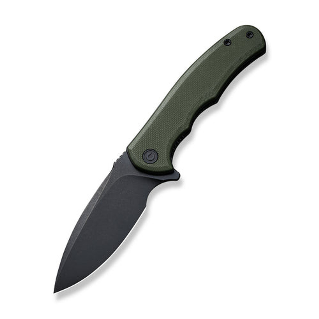 Civivi Mini Praxis Flipper Knife (C18026C-1) 2.98" Black Stonewashed D2 Drop Point Blade, OD Green G10 Handle