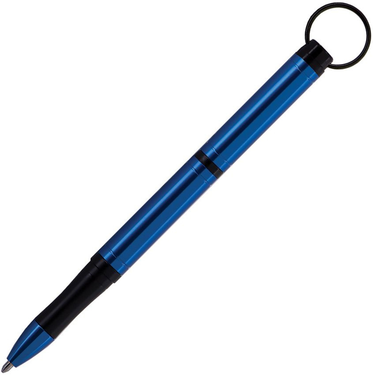 Fisher Space Pens Backpacker Keyring (FP950359) PR4 Black Ink, Anodized Blue Barrell, Anodized Black Cap