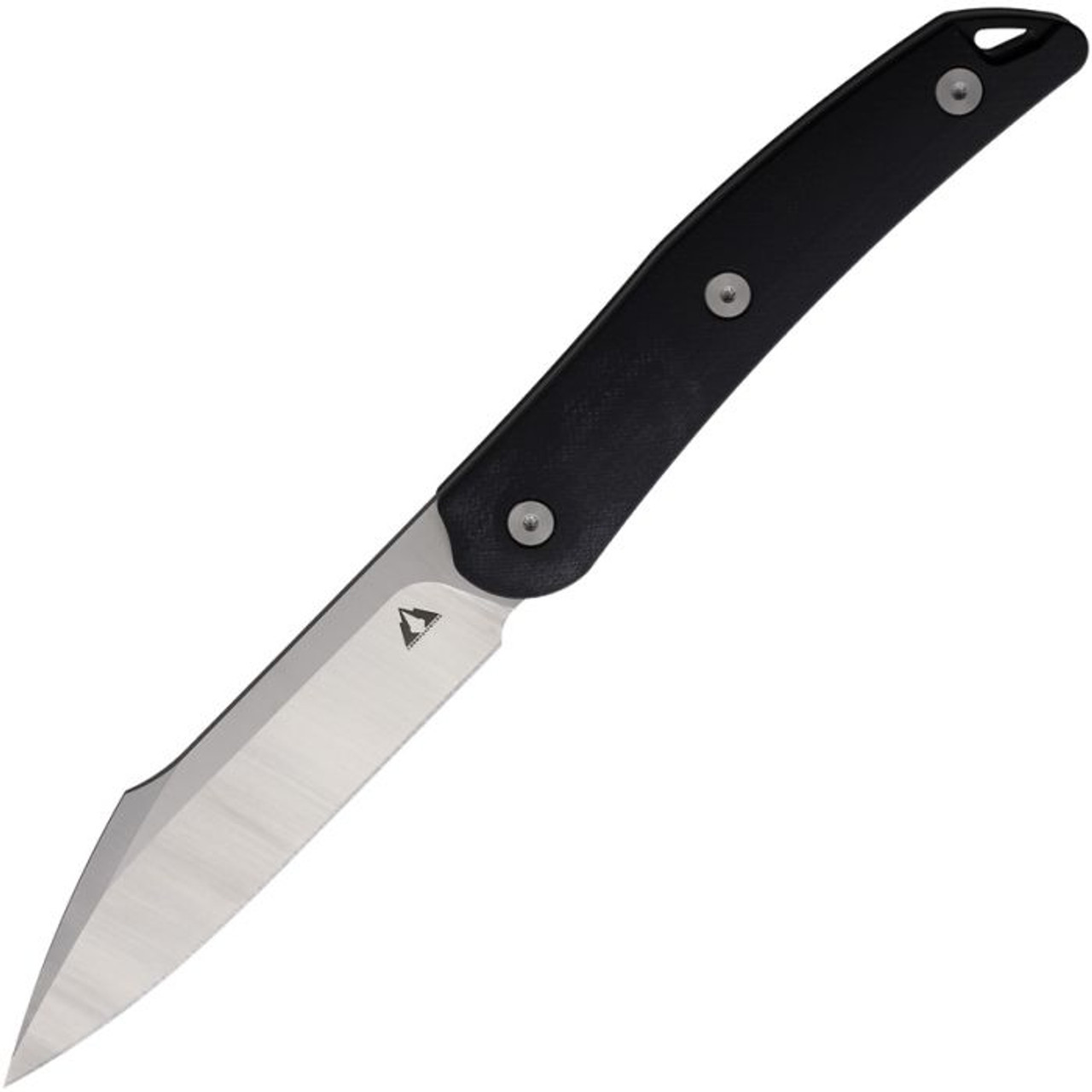 CMB Kisame Fixed Blade Knife (CMBFB01C) 3.50" 14C28N Satin Harpoon Plain Blade, Black G-10 Handle