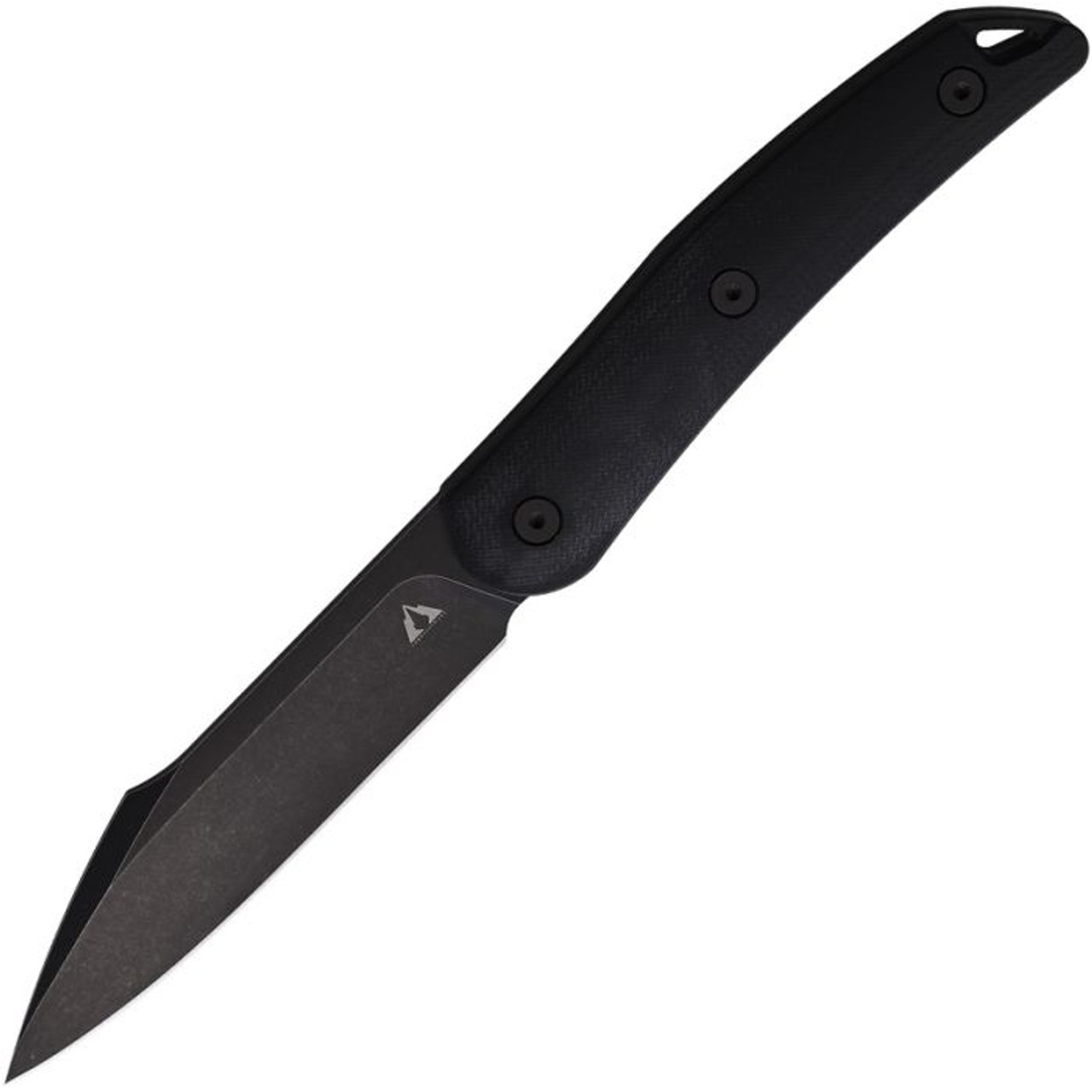 CMB Kisame Fixed Blade Knife (CMBFB01D) 3.50" 14C28N Black Harpoon Plain Blade, Black G-10 Handle