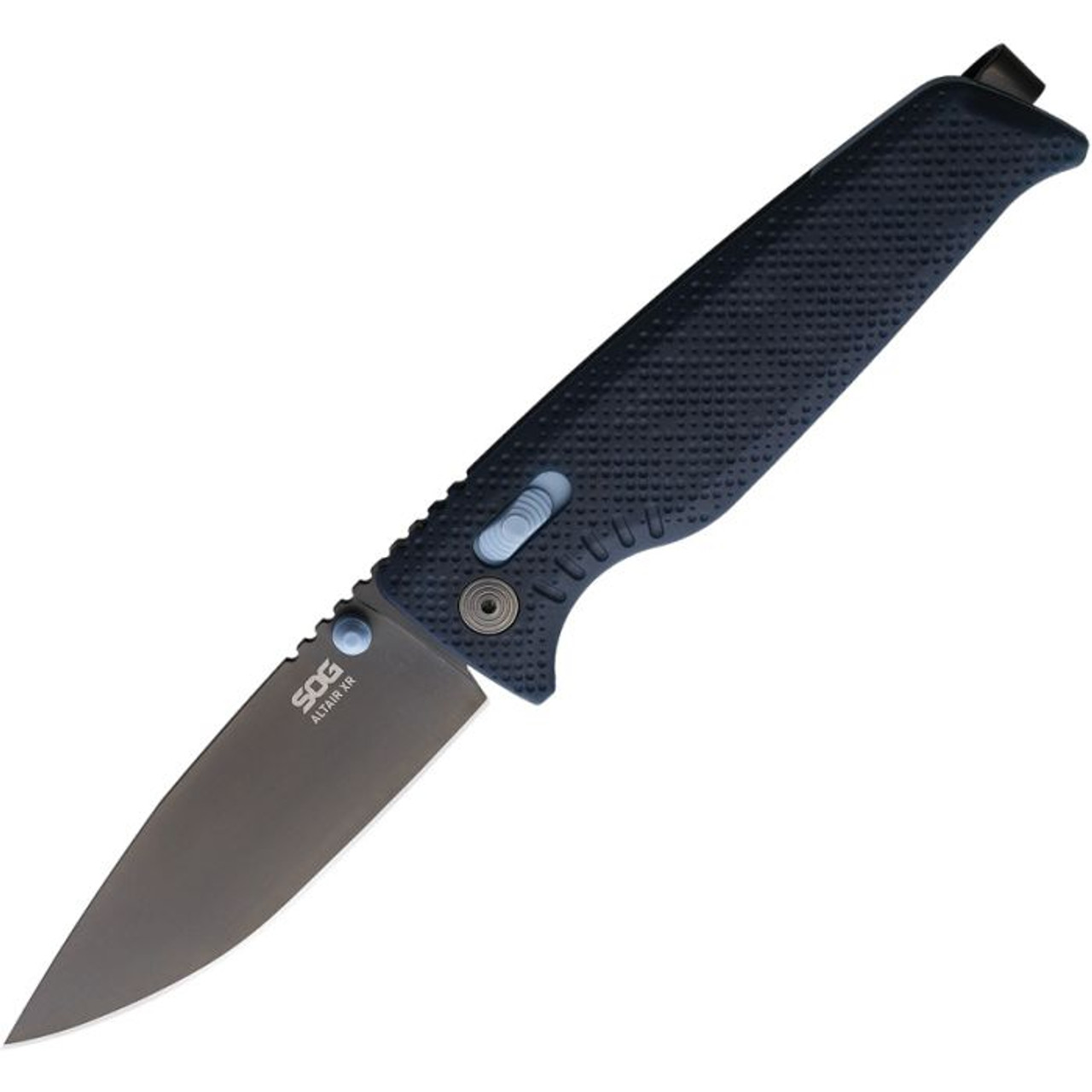 SOG Altair XR (SOG-12-79-01-57) 3.2" 154CM Black Drop Point Plain Blade, Squid Ink (Dark Blue) GRN Handle