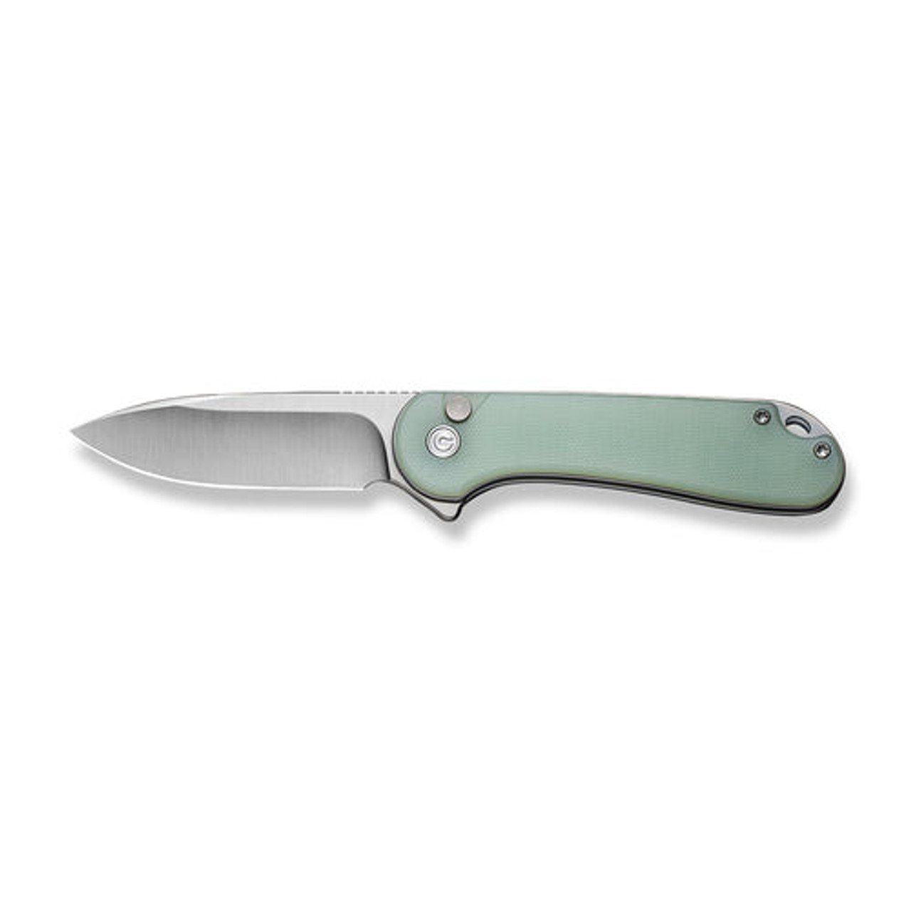 Civivi Button Lock Elementum II Knife (C18062P-2) 2.96" Satin Finished Nitro-V Drop Point Plain Blade, Natural G-10 Handle