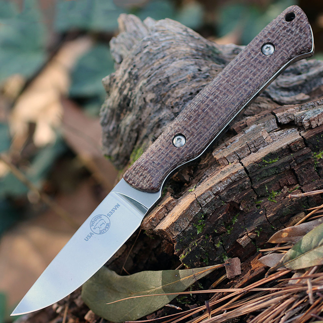 White River Small Game - Natural Burlap Micarta | WRSG-BNA