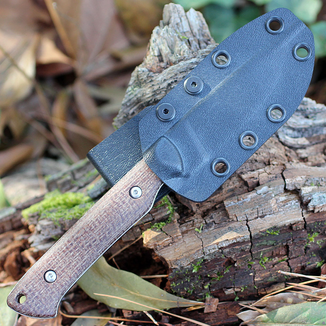 White River Small Game - Natural Burlap Micarta | WRSG-BNA