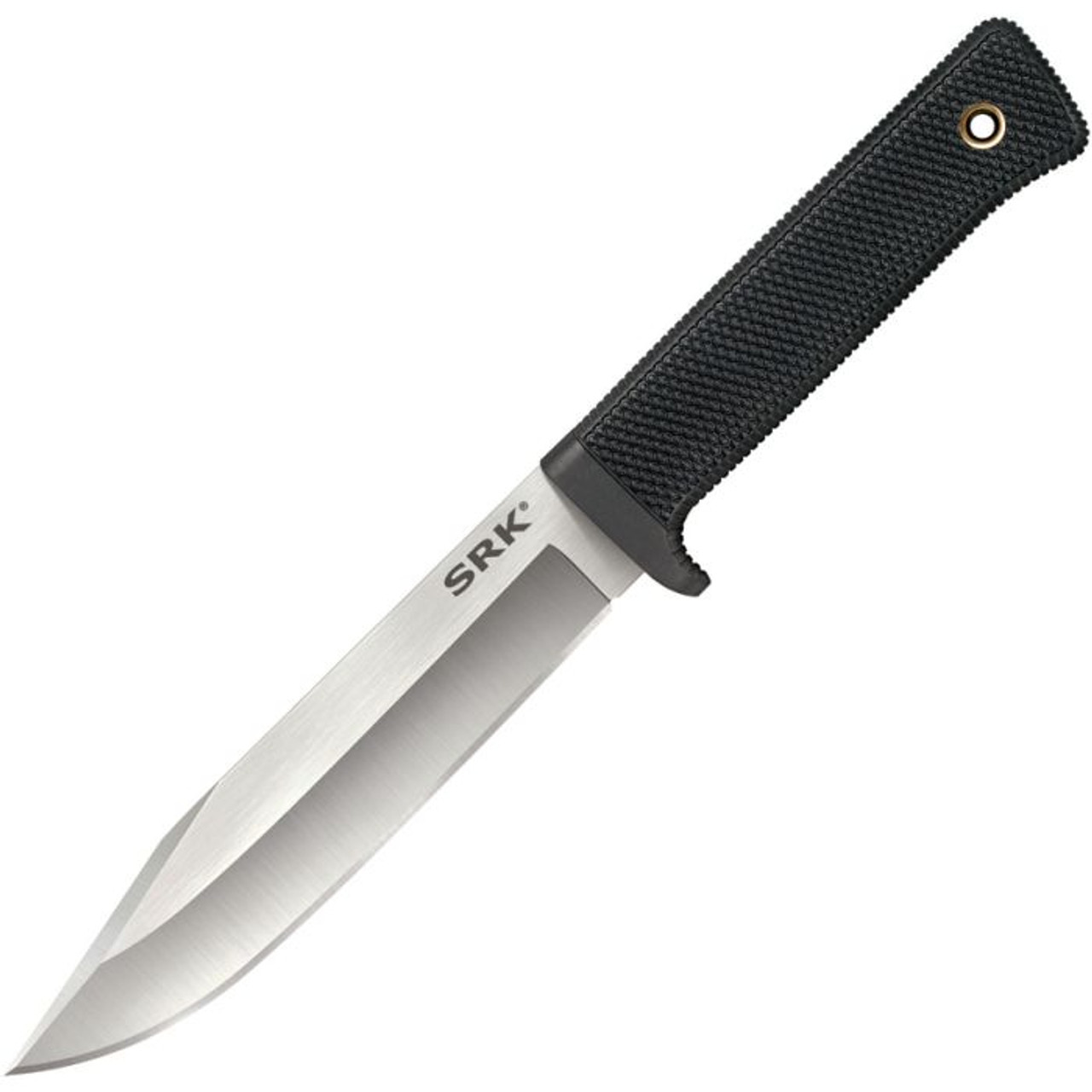 Cold Steel SRK Fixed Blade- (CS38CKE) 6.00" Satin CPM-3V Clip Point Plain Blade, Black Kray-ExHandle Blade